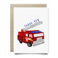 Fire Truck Kids Thank You Card - Cards
