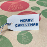 Houston Blue Tiles Merry Christmas Gift Tags (Pack of 6)