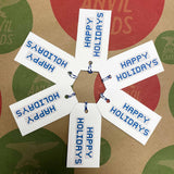 Houston Blue Tiles Happy Holidays Gift Tags (Pack of 6)