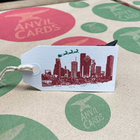 Santa Over Houston Gift Tags (Pack of 6)