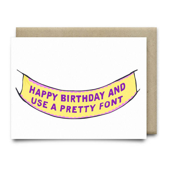 Happy Birthday Banner (Use a Pretty Font ) Cards
