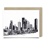 Houston Skyline | Navy Blue - Cards