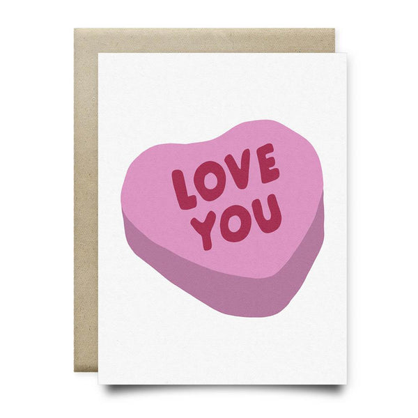 Love You Candy Hearts Greeting Card - Cards