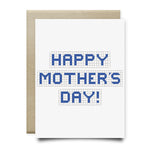 Happy Mother's Day Blue Tiles