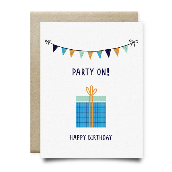 Party On Happy Birthday Card - Cards