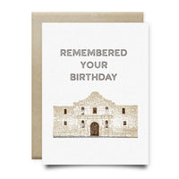 Alamo Remembered Your Birthday Card - Cards