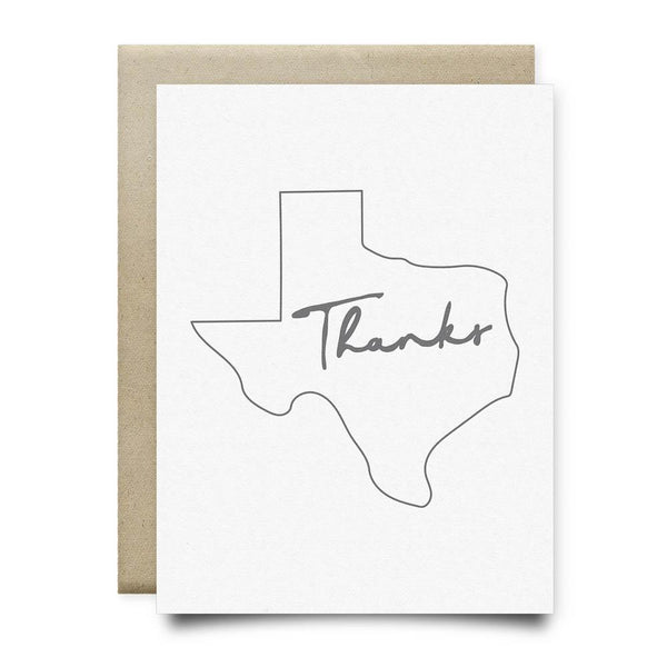 Texas Thank You Card | Gray - Cards
