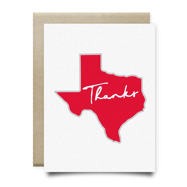 Texas Thank You Card | Red - Cards