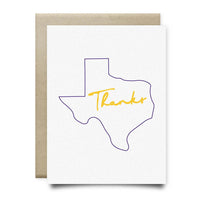 Texas Thank You Card | Purple and Yellow - Cards