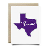 Texas Thank You Card | Purple and Gray - Cards