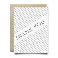 Thank You Card | Black Stripes - Cards