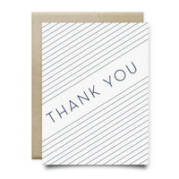 Thank You Card | Blue Stripes - Cards