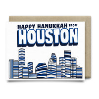 Happy Hanukkah from H-Town Hanukkah Card