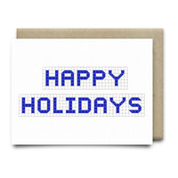 Happy Holidays | Houston Blue Tiles Greeting Card