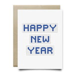 Happy New Year | Houston Blue Tiles Greeting Card