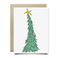Leaning Tree Christmas Card